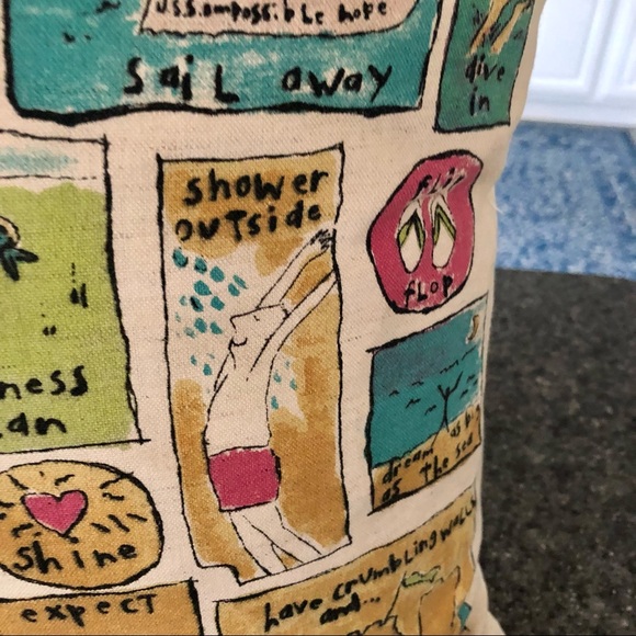 How to Live at the Beach Accent Pillow - Picture 7 of 8